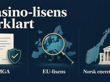 Casino-lisens forklart: MGA, EU-lisens og norsk enerettsmodell
