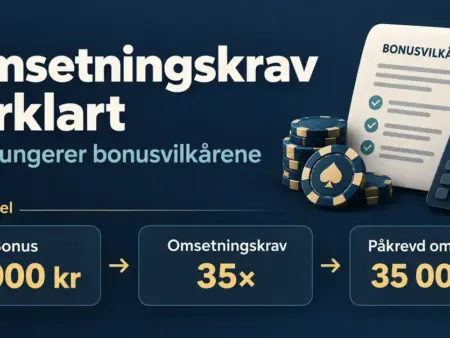 Omsetningskrav forklart: slik fungerer bonusvilkårene