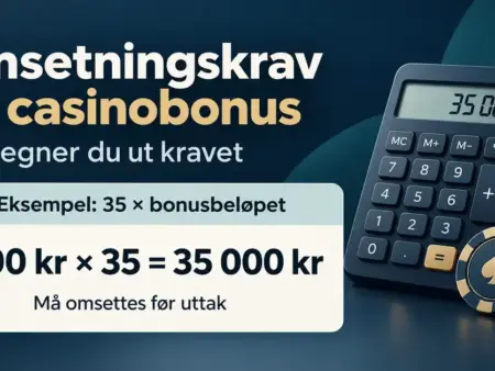 Omsetningskrav på casinobonus: slik regner du ut bonuskravet