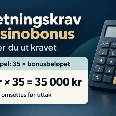 Omsetningskrav på casinobonus: slik regner du ut bonuskravet